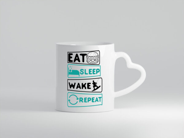 Wakeboarder | Surfer | Surfer Becher | Repeat - Herzhenkel Tasse - Kaffeetasse / Geschenk / Familie