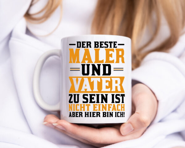 Bester Maler und Vater | Papa | Malermeister | Lackierer - Tasse Weiss - Kaffeetasse / Geschenk / Familie