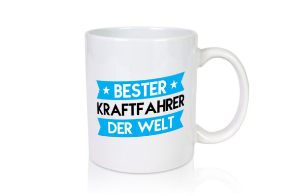 Bester Kraftfahrer | Lastwagen | LKW Fahrer - Tasse Weiss - Kaffeetasse / Geschenk / Familie