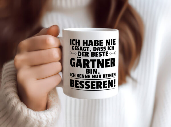 Der Beste Gärtner | Gartenbau - Tasse Weiss - Kaffeetasse / Geschenk / Familie