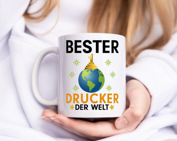 Welt Bester Drucker | Druckerei | Print Medien - Tasse Weiss - Kaffeetasse / Geschenk / Familie