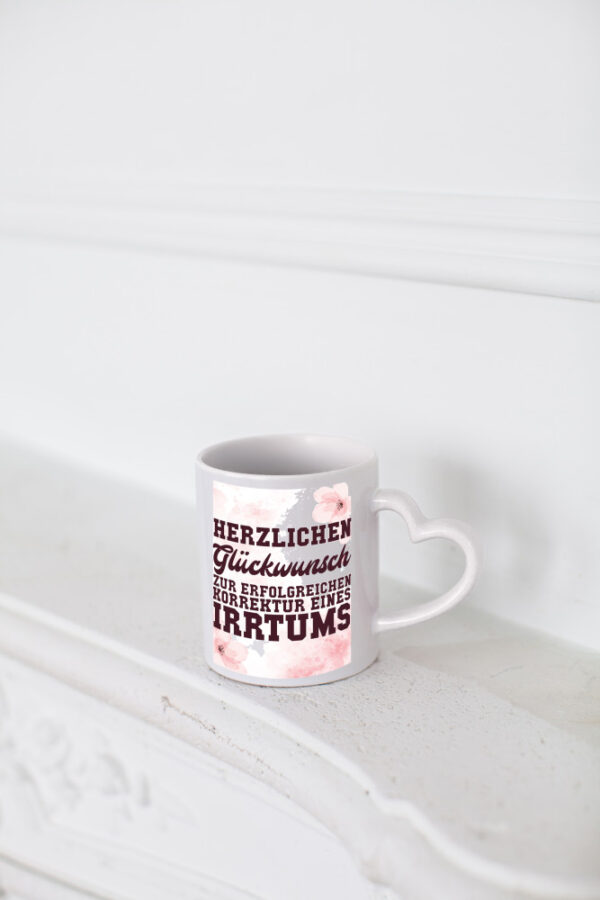 Scheidung Tasse | Herzlichen Glückwunsch | Humor - Herzhenkel Tasse - Kaffeetasse / Geschenk / Familie