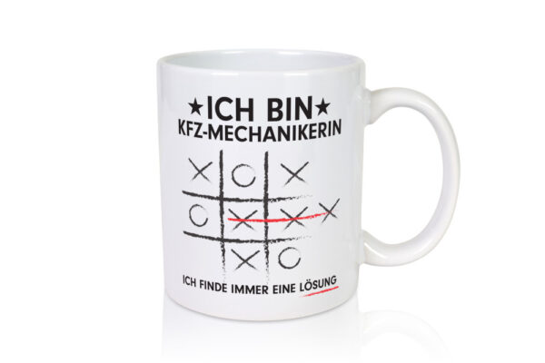 Löse Probleme: KFZ-Mechanikerin | Mechaniker | KFZ - Tasse Weiss - Kaffeetasse / Geschenk / Familie