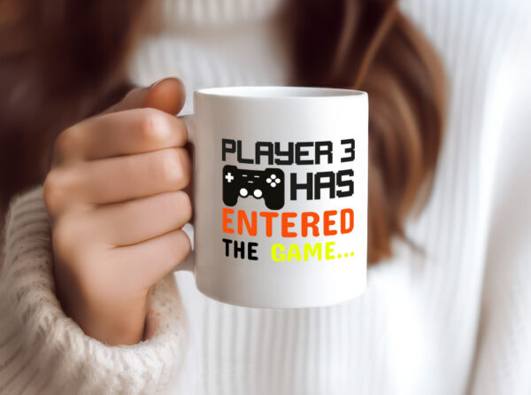 Player 3 | Schwangerschaft Tasse | Nachwuchs | Eltern - Tasse Weiss - Kaffeetasse / Geschenk / Familie