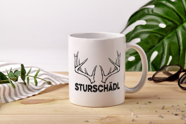 Sturschädl | Sturkopf Tasse | bayrisch | Dickkopf - Tasse Weiss - Kaffeetasse / Geschenk / Familie