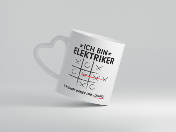Lösung Finden: Elektriker | Elektronik - Herzhenkel Tasse - Kaffeetasse / Geschenk / Familie