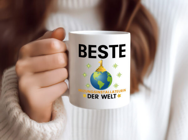 Welt Beste Heizungsinstallateurin | Heizung - Tasse Weiss - Kaffeetasse / Geschenk / Familie