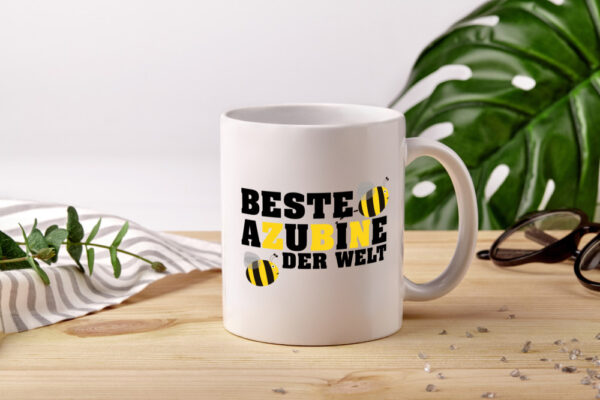 Azubine | Ausbildung Tasse | Auszubildende | Biene - Tasse Weiss - Kaffeetasse / Geschenk / Familie