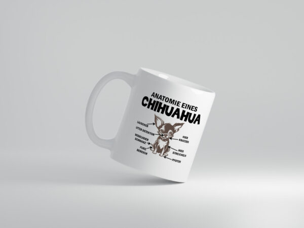 Anatomie eines Chihuahua | Hund | Chihuahua Liebhaber - Tasse Weiss - Kaffeetasse / Geschenk / Familie