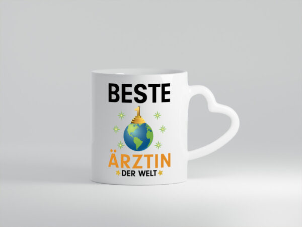 Welt Beste Ärztin | Medizin | Doktorin | Fachärztin - Herzhenkel Tasse - Kaffeetasse / Geschenk / Familie