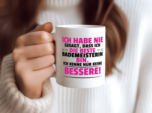 Die Beste Bademeisterin | Schwimmmeisterin - Tasse Weiss - Kaffeetasse / Geschenk / Familie