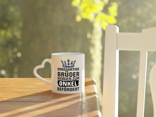 Beförderung zu Onkel | Schwangerschaft | Bruder - Herzhenkel Tasse - Kaffeetasse / Geschenk / Familie