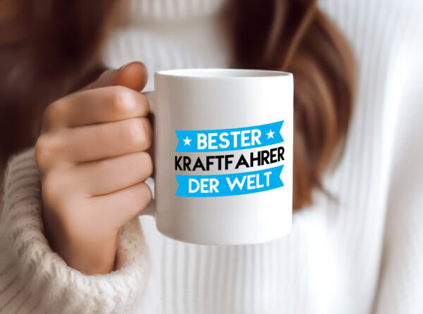 Bester Kraftfahrer | Lastwagen | LKW Fahrer - Tasse Weiss - Kaffeetasse / Geschenk / Familie