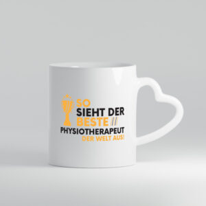 Der Weltbeste Physiotherapeut - Herzhenkel Tasse - Kaffeetasse / Geschenk / Familie