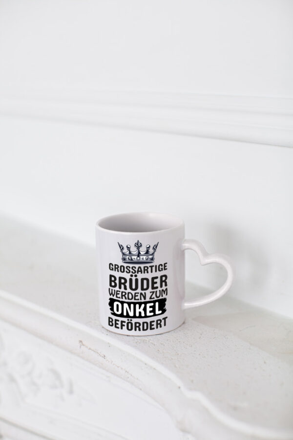 Beförderung zu Onkel | Schwangerschaft | Bruder - Herzhenkel Tasse - Kaffeetasse / Geschenk / Familie