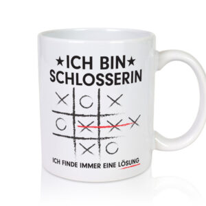 Löse Probleme: Schlosserin | Schlosserei - Tasse Weiss - Kaffeetasse / Geschenk / Familie