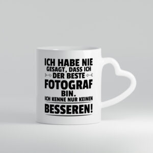 Der Beste Fotograf | Fotografie | Kamera - Herzhenkel Tasse - Kaffeetasse / Geschenk / Familie