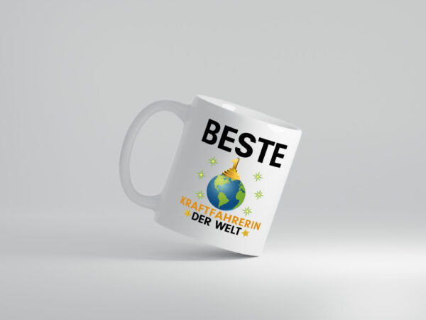 Welt Beste Kraftfahrerin | Lastwagen | LKW Fahrerin - Tasse Weiss - Kaffeetasse / Geschenk / Familie