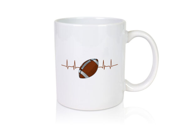 American Football Herzschlag | Footballer | Superbowl - Tasse Weiss - Kaffeetasse / Geschenk / Familie