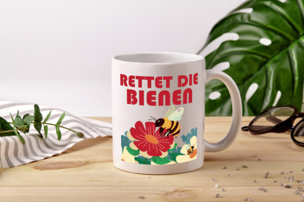 Rettet die Bieten | Bieten | Bienenliebhaber - Tasse Weiss - Kaffeetasse / Geschenk / Familie