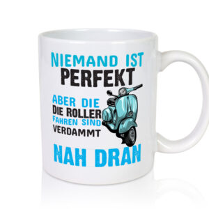 Rollerfahrer | Tasse Mofa | Moped | Roller | Spruch - Tasse Weiss - Kaffeetasse / Geschenk / Familie