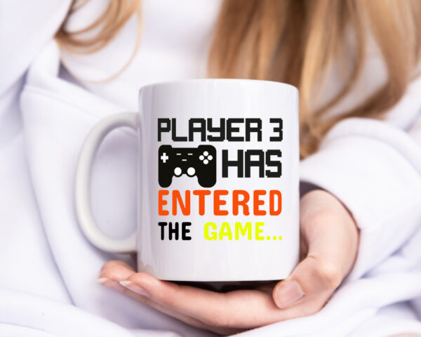 Player 3 | Schwangerschaft Tasse | Nachwuchs | Eltern - Tasse Weiss - Kaffeetasse / Geschenk / Familie