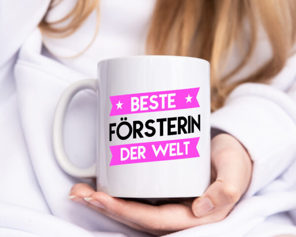 Beste Försterin | Forst Arbeit - Tasse Weiss - Kaffeetasse / Geschenk / Familie