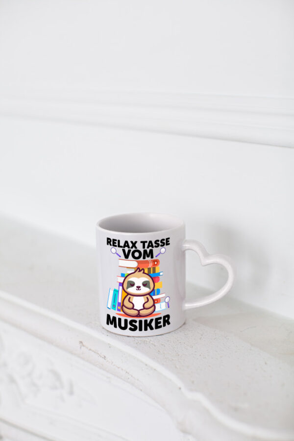 Relax Tasse: Musiker | Musik | Musikant - Herzhenkel Tasse - Kaffeetasse / Geschenk / Familie