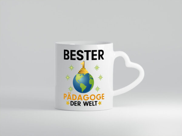 Welt Bester Pädagoge | Pädagogik - Herzhenkel Tasse - Kaffeetasse / Geschenk / Familie