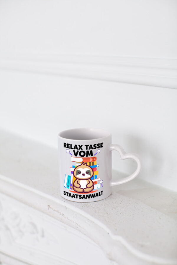 Relax Tasse: Staatsanwalt | Anwalt | Jurist - Herzhenkel Tasse - Kaffeetasse / Geschenk / Familie