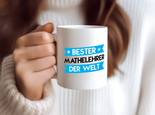 Bester Mathelehrer | Lehrer | Mathe - Tasse Weiss - Kaffeetasse / Geschenk / Familie