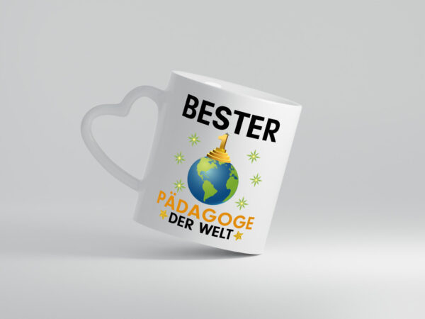 Welt Bester Pädagoge | Pädagogik - Herzhenkel Tasse - Kaffeetasse / Geschenk / Familie