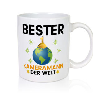 Welt Bester Kameramann | Kamera - Tasse Weiss - Kaffeetasse / Geschenk / Familie