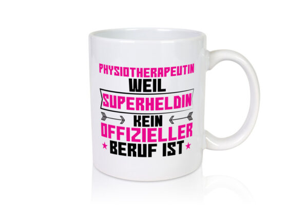 Superheldin Physiotherapeutin - Tasse Weiss - Kaffeetasse / Geschenk / Familie