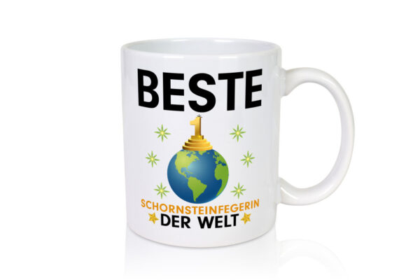 Welt Beste Schornsteinfegerin | Kaminkehrer | Handwerk - Tasse Weiss - Kaffeetasse / Geschenk / Familie