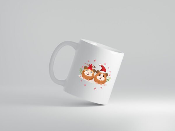 Weihnachtsmotiv | Weihnachten Meerschweinchen | Fest - Tasse Weiss - Kaffeetasse / Geschenk / Familie