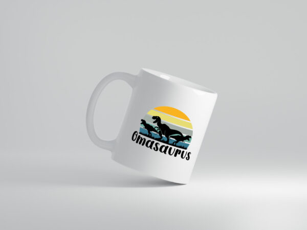 Omasaurus | Muttertag | Dinosaurier - Tasse Weiss - Kaffeetasse / Geschenk / Familie