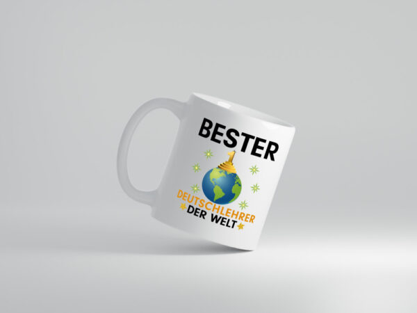 Welt Bester Deutschlehrer | Lehrer | Schule - Tasse Weiss - Kaffeetasse / Geschenk / Familie