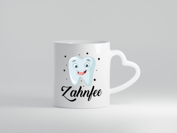 Zahnfee | Zahnarzt | Zahnarztpraxis - Herzhenkel Tasse - Kaffeetasse / Geschenk / Familie