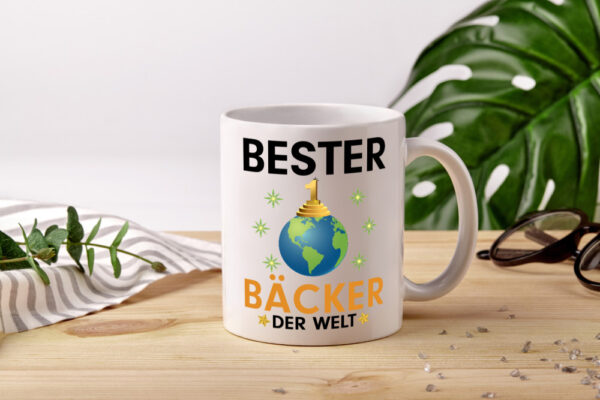 Welt Bester Bäcker | Bäckerei | Backen | Konditor - Tasse Weiss - Kaffeetasse / Geschenk / Familie