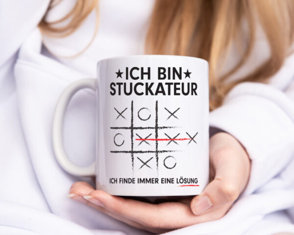 Löse Probleme: Stuckateur | Innenausbau | Beruf - Tasse Weiss - Kaffeetasse / Geschenk / Familie