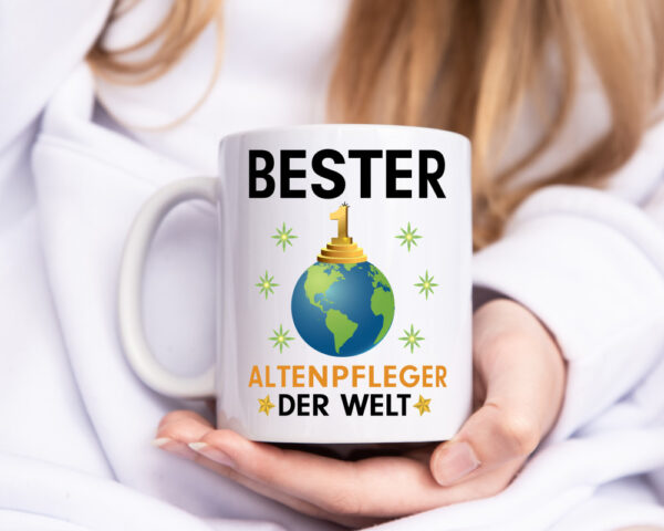 Welt Bester Altenpfleger | Pflegepersonal | Altenheim - Tasse Weiss - Kaffeetasse / Geschenk / Familie