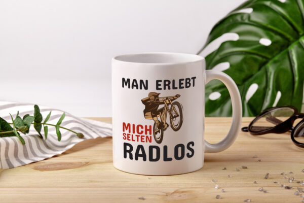 Selten Radlos | Spruchtasse Fahrrad | Männer Humor - Tasse Weiss - Kaffeetasse / Geschenk / Familie