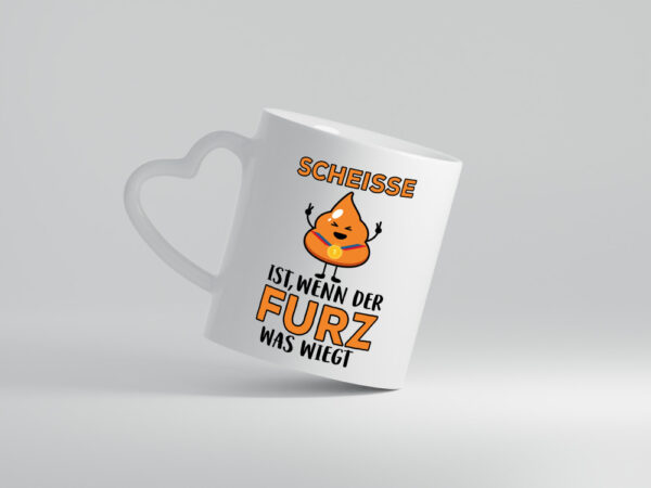 Scheisse ist - Herzhenkel Tasse - Kaffeetasse / Geschenk / Familie