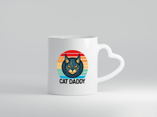 Cat Daddy | Katzenpapa | niedliche Katze | Tierliebhaber - Herzhenkel Tasse - Kaffeetasse / Geschenk / Familie