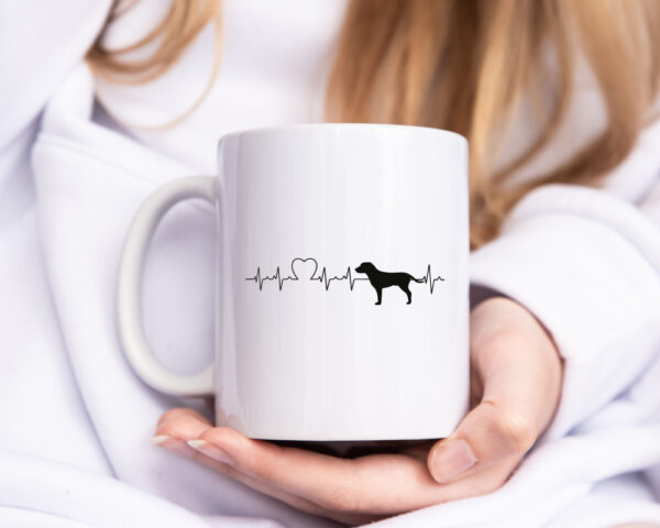 Dackel Herzschlag | Motiv Hund | Hundebesitzer - Tasse Weiss - Kaffeetasse / Geschenk / Familie