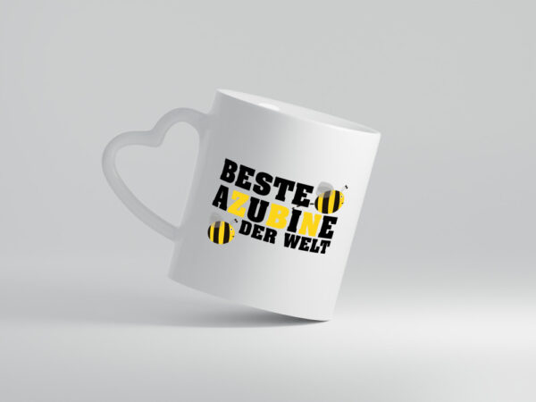 Azubine | Ausbildung Tasse | Auszubildende | Biene - Herzhenkel Tasse - Kaffeetasse / Geschenk / Familie