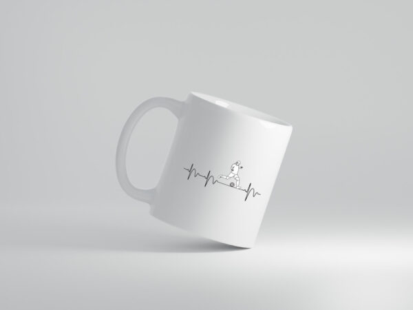 Herzschlag Fußball | Motiv Sport | Fußballverein - Tasse Weiss - Kaffeetasse / Geschenk / Familie
