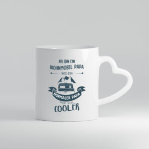 Wohnmobil Papa | Cooler Papa | Natur | Camping - Herzhenkel Tasse - Kaffeetasse / Geschenk / Familie