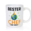 Welt Bester Chef | Führungskraft | Vorgesetzter - Tasse Weiss - Kaffeetasse / Geschenk / Familie